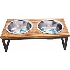 Pets Luxe Craft Contemporary Wooden Dog Diner 16oz