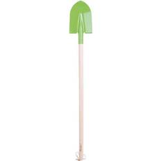 Wooden Toys Garden Tools Bigjigs Toys Wooden Long Handled Shovel 86cm Long Green Shovel Quality Kids Gardening Tools & Childrens Gardening Sets Outdoor & Garden Toys