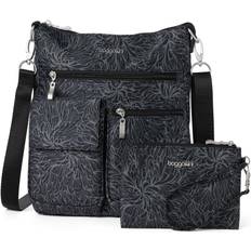 Baggallini Dam Modern Överallt Smal Crossbody - Midnattsblomma