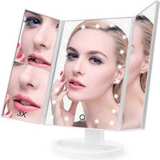 Sminkspegel Tredelad LED