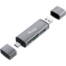 Equip Conceptronic Lettore di Schede Usb 3.2 Gen 1 Type-A-Type-C Grigio