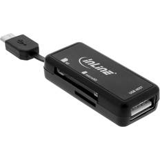 Speicherkartenleser InLine USB OTG Card Reader Dual Flex (USB) Speicherkartenlesegerät, Schwarz