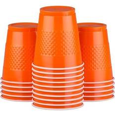 Jam Paper Plastic Cups 12 oz Orange 20/Pack