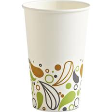 Deerfield Printed Paper Hot Cups, 16 oz, White/Yellow/Green/Purple BWKDEER16HCUP