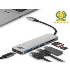 Extern USB-hubs ACT AC7050 3-Poorts USB-C USB