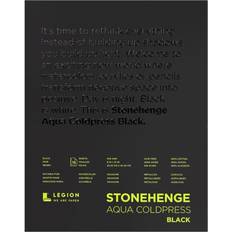 Black Paper Black 140lb Stonehenge Aqua Block Coldpress Pad 8 inches X10 inches