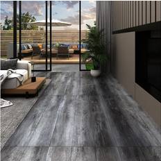 vidaXL Selvhæftende PVC-gulvplanker 5,21 m² 2 mm skinnende grå