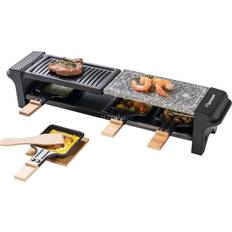 Plaques Bestron Appareil À Raclette 4 Personnes 800W + Pierre À Griller ARG200BW