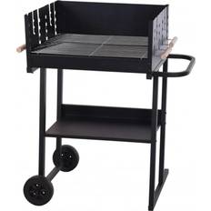 ProGarden Coal Barbecue with Wheels Black