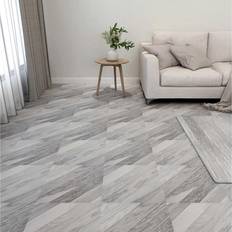 vidaXL Self-adhesive Flooring Planks 20 pcs PVC 1.86 mÂ² Grey Striped