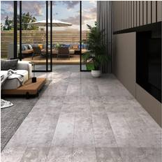 vidaXL PVC Fliesen Selbstklebend 5.21 m² 2 mm Erdgrau