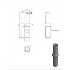 Reduktionsstuds ø60 48 Mm L=250mm