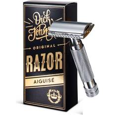 Guld Barberskrabere Dick Johnson DE Razor Silver Aiguise