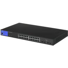 Poe +4 port Linksys 24-Port Managed PoE+ Gigabit 4 1G SFP 250W TAA Switch