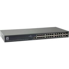 Interruptores LevelOne GEP-2681 Gigabit Ethernet 26 Puertos L3 Lite Managed 24 Po