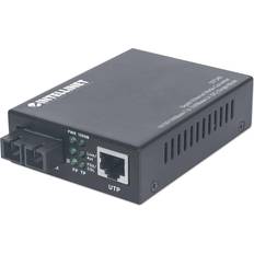 Convertisseurs multimédia Intellinet Gigabit Ethernet Single-Mode Media Converter 10/100/1000Base-T to 1000Base-LX (SC) 1310 nm 20 km 12.4 mi