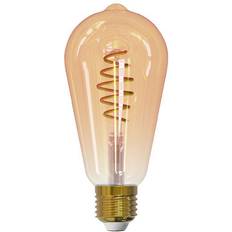 St64 edison Airam Slimme Thuis Filament LED-Edison lichtbron amber, st64, spiraal e27, 6w