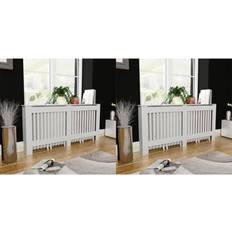 vidaXL Radiator Cover Cabinet 2 pz in MDF 172 cm Bianchicod Mxl 95315