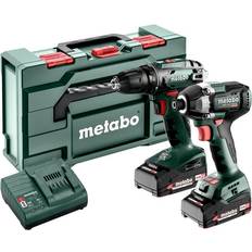 Set Metabo BS SSD200LTBL 685193000 Trapano avvitatore a batteria, Avvitatore a percussione a batteria 18 v 2 Ah Li-Ion incl