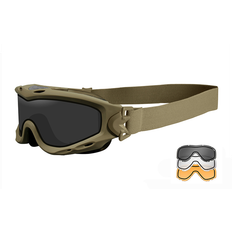 Wiley X Solbriller Wiley X SPEAR Dual Goggles Grey/Clear/Rust, Tan Frame