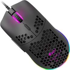 Ratones de Ordenador Canyon Gaming Raton 7 Botones Programables Sensor Optico Pixart 3519-4 Niveles De DPI Hasta 4200-Cable Ultraweave 1.65 M-Patas Upe-Luces RGB-Negro