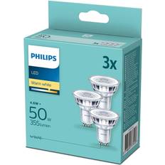 Philips reflector LED bulb GU10 4.6W 2,700K 3-pack