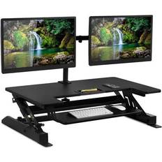 Dual monitor standing desk converter Mount It Standing Desk Converter with Dual Monitor Stand 36"W