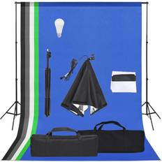 Iluminación y Equipamiento de Estudio vidaXL Kit de estudio fotográfico con softbox y fondo