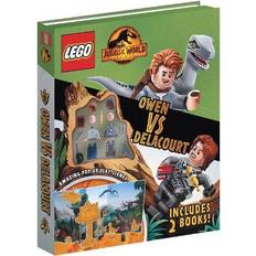 Lego minifigures up LEGO (R) Jurassic World (TM) Owen vs Delacourt (Includes Owen and Delacourt LEGO (R) minifigures, pop-up play scenes and 2 books)