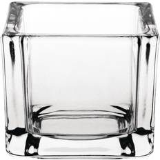 Olympia Glass Tealight Square Clear Candle Holder 5cm 6pcs