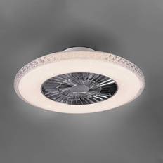 Schwingend Deckenventilatoren Reality Leuchten LED Deckenventilator Harstad Chrom