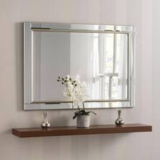 Mirrors Yearn Mirrors Rectangular Wood Framed Wall Mirror, Champagne Wall Mirror