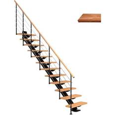 Trapper Dolle Sydney Ligeløb Sort 9005-STYLE 6-Olieret Eg-75-13 Lodret Højde 259 - 315 cm