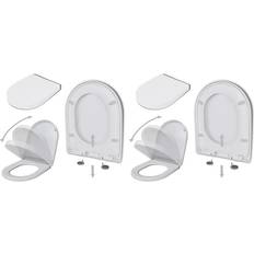 vidaXL Toiletbrillen Met Soft-Close Deksels 2 St