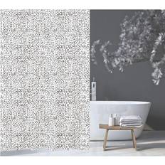 Nina Royal Dot duschdraperi Vit/Svart