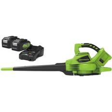 Greenworks Løvblæsere Greenworks GD24X2BVK4X Akku Løvblæser 2x24 V 2x4.0 Ah