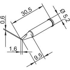 Elektrisch gereedschap Ersa Soldering Iron Tip 0.6 x 1.6 mm