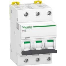 Automatsikring 16a 3p Schneider Electric Automatsikring iC40N D 3P, 16A, 6/10kA