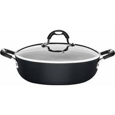 Black Shallow Casseroles Tramontina Monaco with lid 4.2 L 28 cm