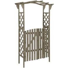 vidaXL Pergola with Gate 15.7x80.3"