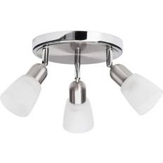 Brilliant Bethany Chrome Ceiling Flush Light ∅ 19cm