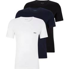 HUGO BOSS Azul Camisetas HUGO BOSS Logo Embroidered T-shirt 3-pack - Black/Blue/White