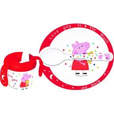 Rot Kindergeschirr Stor Peppa Pig Tableware Lunch Set 3-pack