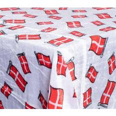 Fødselsdagsdug Borg Living Table Cloths Birthday Velor Tablecloth with Flag 3pcs