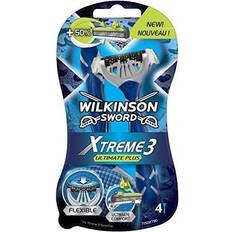 Rakhyvlar engångs Wilkinson Sword Xtreme 3 Ultimate Plus engångs rakapparat för män, 4 st