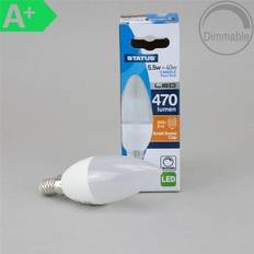 Candle Light Bulbs Status 5.5W Candle Pearl LED Bulb, Dimmable SES