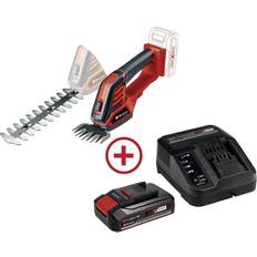 Einhell batteri inkl oplader Einhell GE-CG 18/100 Li 2,5 Ah Starter-Kit Batteridrevet Græs- og busksaks-tilbehør Soft Grip, inkl. Batteri, inkl. oplader 18 V Litium