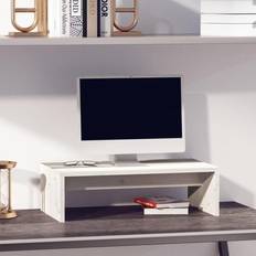 vidaXL Skärmställ vit 50x27x15 massiv furu