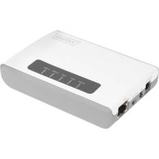 Netzwerkkarten & Bluetooth-Adapter Digitus 2-port Trådlös Skrivar/usb Server