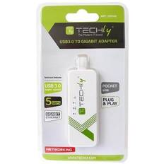 Usb 3.0 ethernet Techly Adattatore Convertitore IDATA USB-ETGIGA-3A USB 3.0 Ethernet Gigabit RJ45 Lan